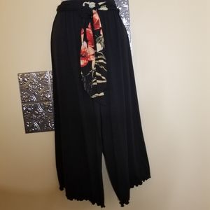 Vintage Danielle Wide Leg Cropped Knit Pants Size L